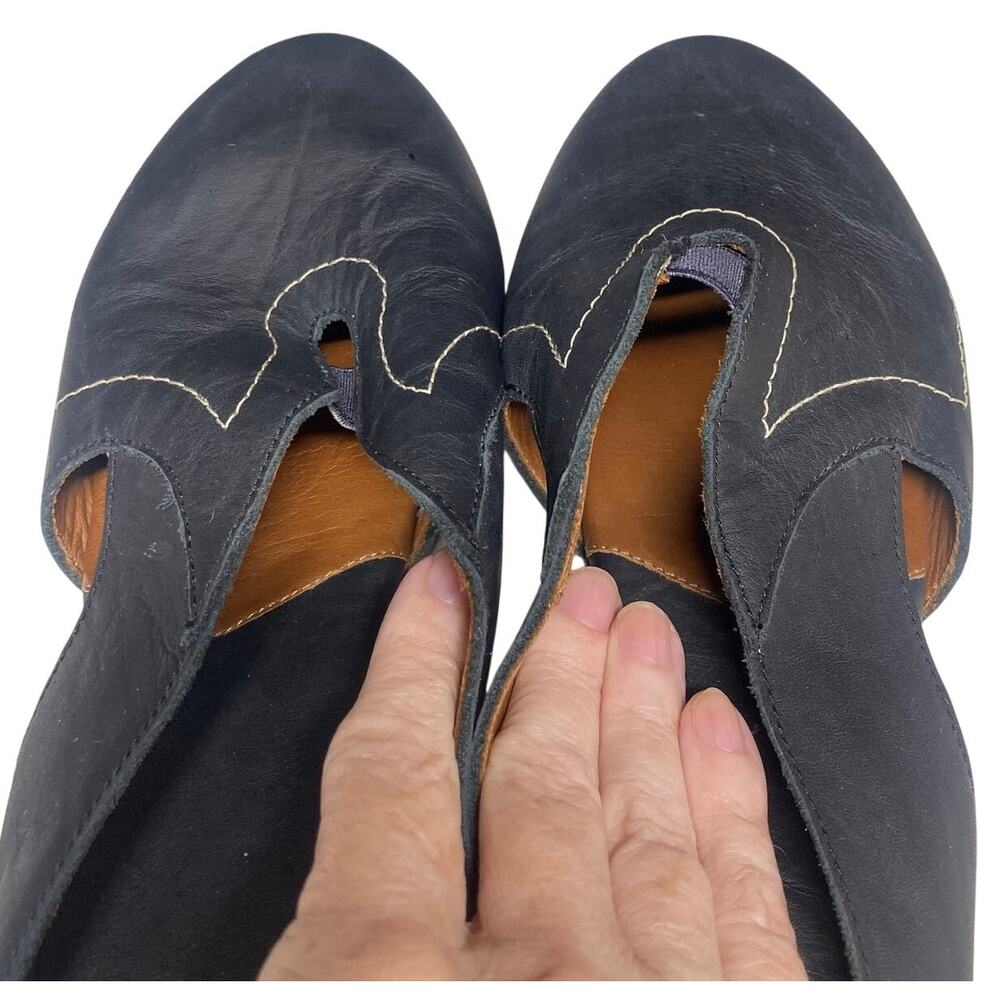 Sergio Tomani Women's Black Leather, Slip-on Slide, Size 10-10.5, Handmade - Picture 7 of 11